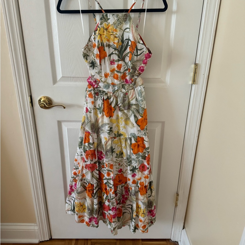 Chelsea & Violet cut out floral midi dress size 00